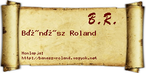 Bánász Roland névjegykártya